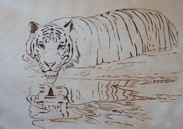 tiger underpainting